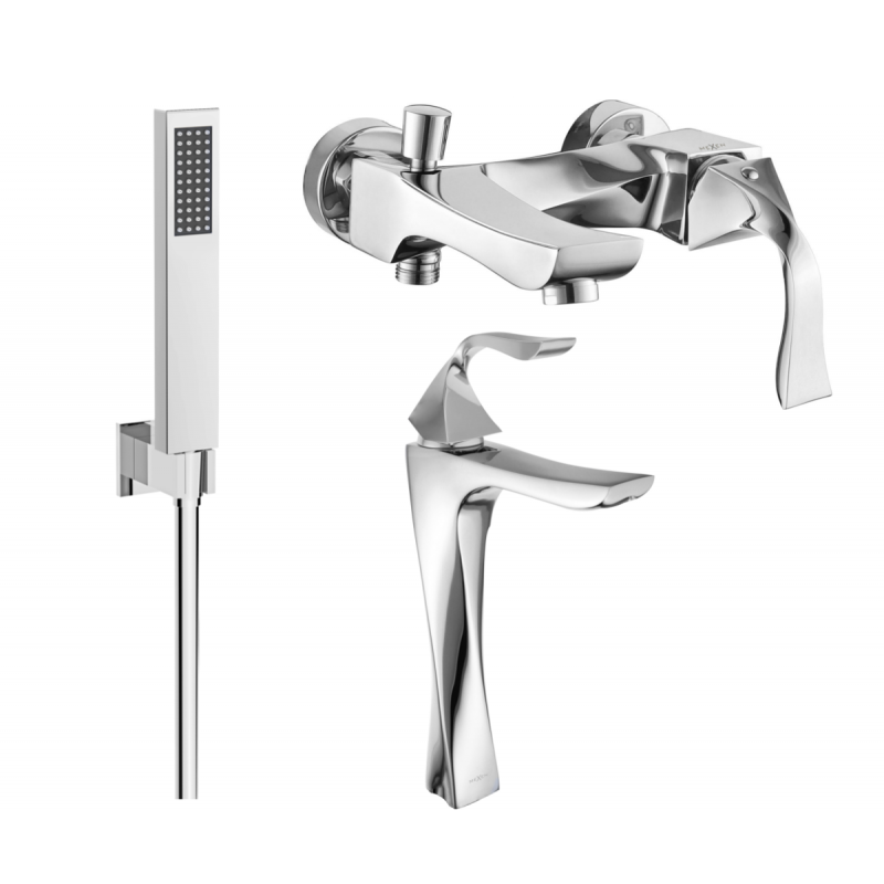 Mexen Estrella R02 bathtub set, Chrome - 72313R02-00