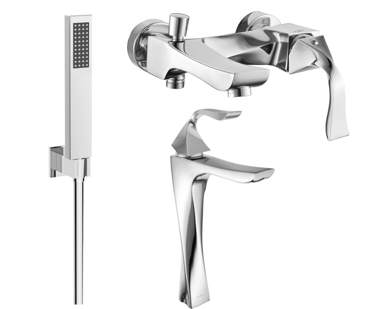 Mexen Estrella R02 bathtub set, Chrome - 72313R02-00