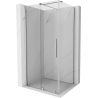Mexen Velar extendable shower cubicle 90 x 75 cm, transparent, chrome - 871-090-075-01-01
