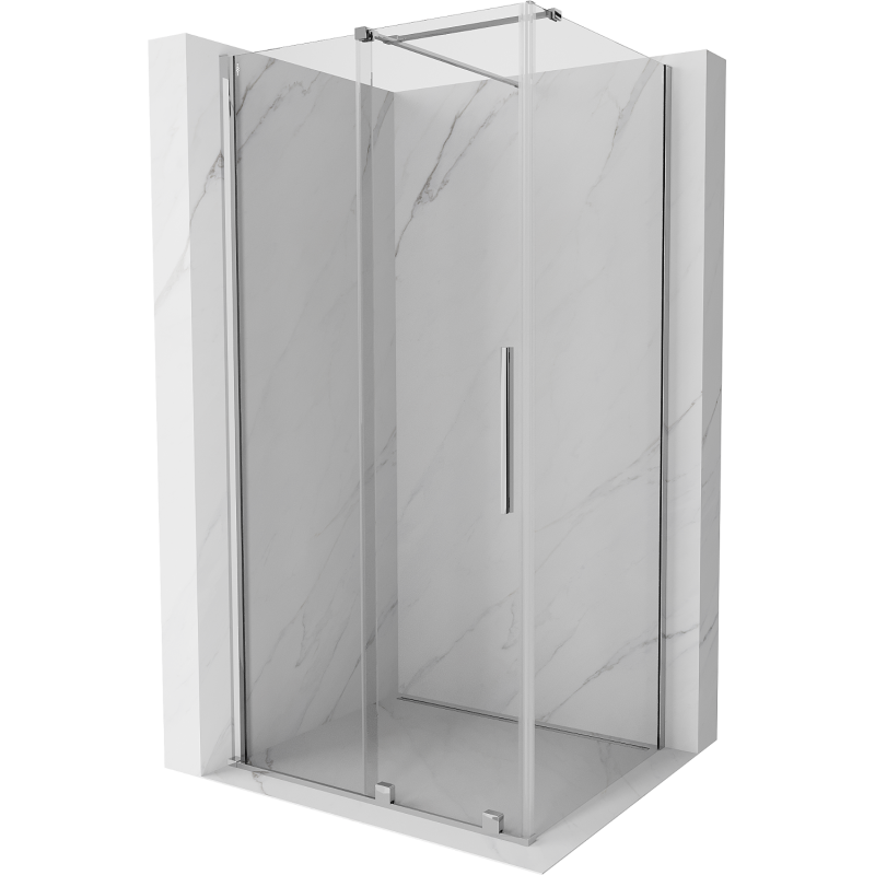 Mexen Velar extendable shower cubicle 100 x 70 cm, transparent, chrome - 871-100-070-01-01