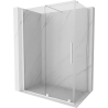 Mexen Velar extendable shower cubicle 140 x 85 cm, transparent, white - 871-140-085-01-20
