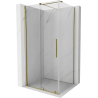Mexen Velar extendable shower cubicle 140 x 90 cm, transparent, gold - 871-140-090-01-50