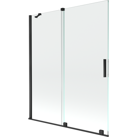 Mexen Velar 2-wing bathtub screen Sliding 140 x 150 cm, transparent, black - 896-140-000-01-70