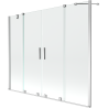 Mexen Velar Duo 2-wing bathtub screen Sliding 180 x 150 cm, transparent, chrome - 896-180-000-02-01