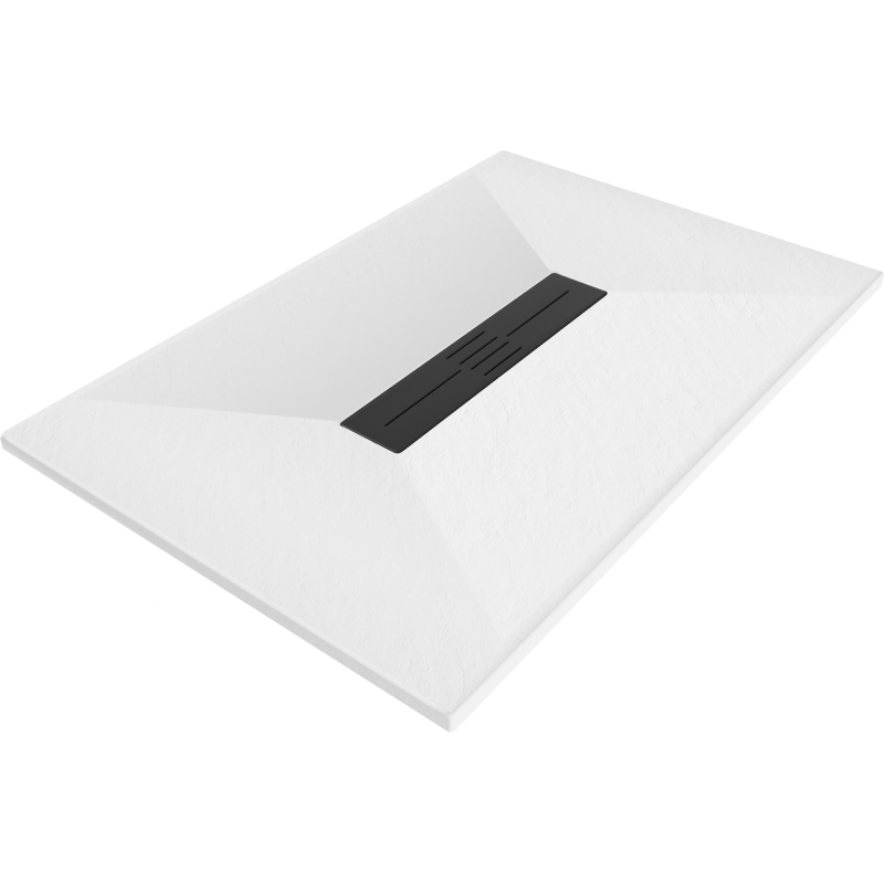 Mexen Toro Rectangular Shower Tray SMC 130 x 80 cm, White, Black Cover - 43108013-B