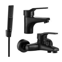 Mexen Caro R72 bathtub set, Black - 746603R72-70
