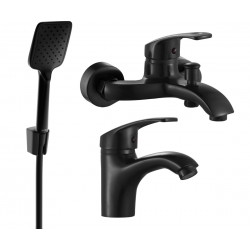 Mexen Fabia R62 bathtub set, Black - 746503R62-70