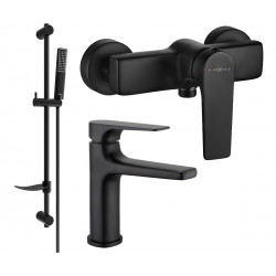 Mexen Lynx DF72 shower set, Black - 745904DF72-70