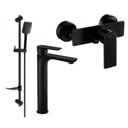 Mexen Alfa DF62 shower set, Black - 745714DF62-70