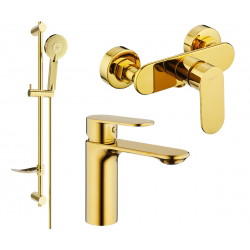 Mexen Milo DF40 shower set, Gold - 71304DF40-50
