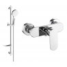 Mexen Milo DF05 shower mixer tap with shower head, Chrome - 7134R05-00