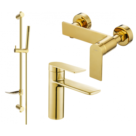 Mexen Zero DF70 shower set, Gold - 71104DF70-50