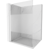 Mexen Kioto L Walk-in Shower Wall 70 x 200 cm, Transparent/Frosted, White - 800-070-103-20-35
