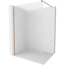 Mexen Kioto Walk-in Shower Wall 80 x 200 cm, Frosted 8 mm, Brushed Bronze - 800-080-101-65-30