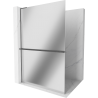 Mexen Kioto+ L Walk-in Shower Wall with Shelf 120 x 200 cm, Mirror, Gun Gray Brushed