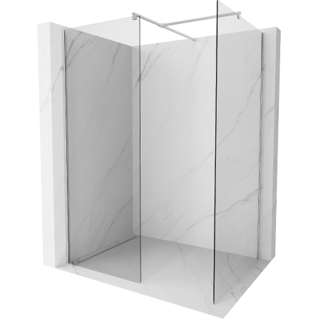 Mexen Kioto Walk-in Shower Wall 100 x 80 cm, transparent, chrome - 800-100-202-01-00-080