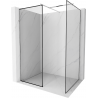Mexen Kioto Walk-in Shower Wall 160 x 110 cm, Black Pattern, Chrome - 800-160-202-01-70-110