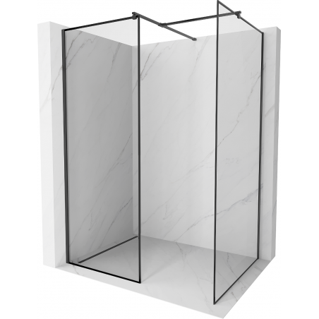 Mexen Kioto Walk-in Shower Wall 70 x 70 cm, Black Pattern, Black - 800-070-202-70-70-070