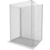 Mexen Kioto Walk-in Shower Wall 135 x 90 x 30 cm, Transparent, Chrome - 800-135-090-221-01-00-030