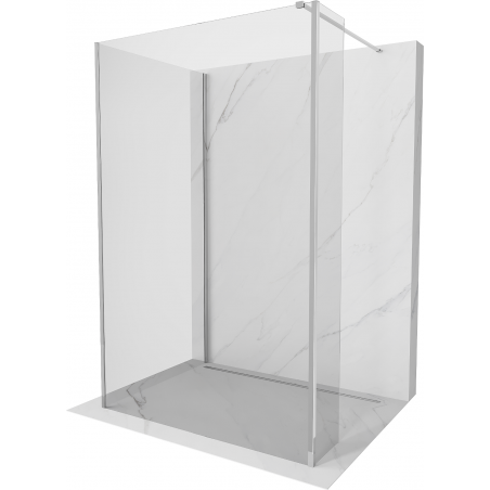 Mexen Kioto Walk-in Shower Wall 100 x 85 x 40 cm, transparent, chrome - 800-100-085-221-01-00-040