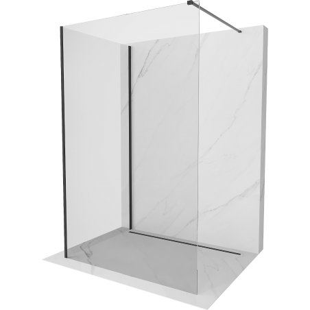 Mexen Kioto Walk-in Shower Wall 140 x 70 cm, transparent, black - 800-140-212-70-00-070