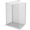 Mexen Kioto Walk-in Shower Wall 100 x 95 cm, Transparent, Brushed Nickel - 800-100-212-97-00-095