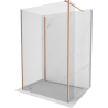 Mexen Kioto Walk-in Shower Wall 100 x 70 x 40 cm, transparent, brushed bronze - 800-100-070-221-65-00-040