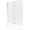 Mexen Felix 2-wing bathtub screen 80 x 140 cm, Transparent, Chrome - 890-080-002-01-00