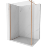 Mexen Kioto Walk-in Shower Wall 155 x 30 cm, transparent, brushed bronze - 800-155-212-65-00-030