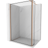 Mexen Kioto Walk-in Shower Wall 110 x 40 cm, Black Pattern, Brushed Bronze - 800-110-212-65-70-040