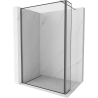 Mexen Kioto Walk-in Shower Wall 90 x 30 cm, black pattern, gun metal - 800-090-212-95-70-030