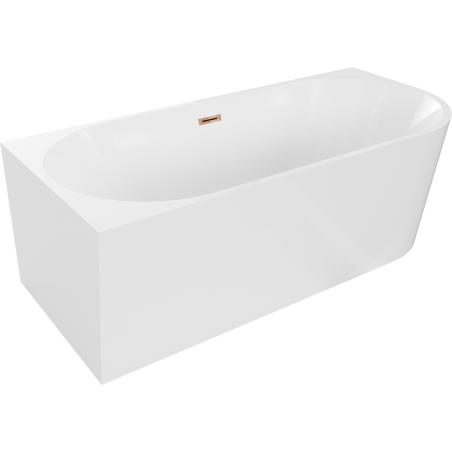 Mexen Mia left corner freestanding bathtub 180 x 80 cm, white, rose gold overflow - 52691808000L-60