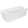 Mexen Mia right corner freestanding bathtub 180 x 80 cm, white, gun metal overflow - 52691808000P-95