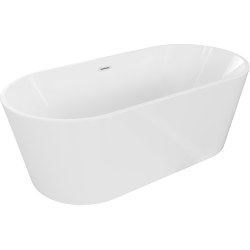 Mexen Luna Freestanding Bathtub 160 x 75 cm, White, White Overflow - 52031607500-20