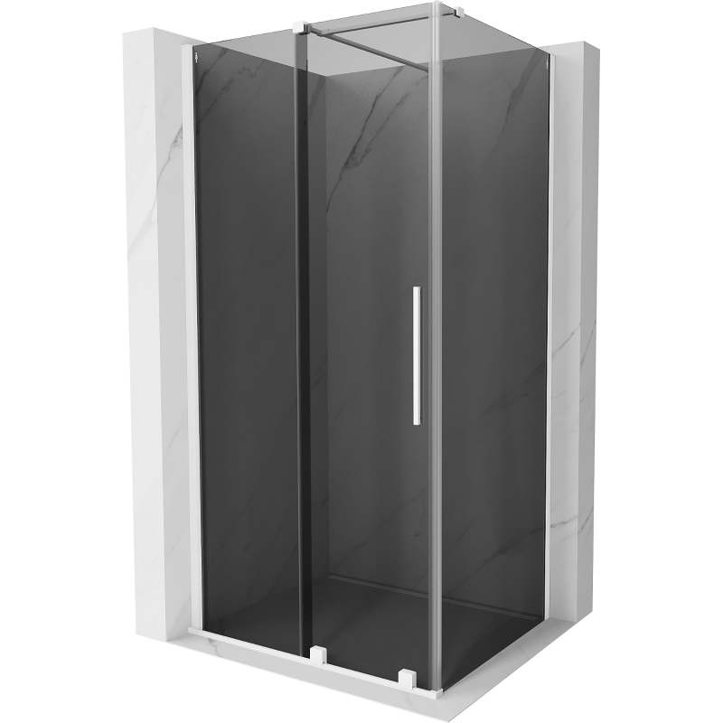 Mexen Velar sliding shower enclosure 120 x 70 cm, graphite, white - 871-120-070-41-20