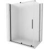 Mexen Velar Sliding Shower Cabin 140 x 70 cm, frost, black - 871-140-070-31-70