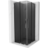 Mexen Velar Duo sliding shower cabin 90 x 90 cm, graphite, chrome - 871-090-090-42-01