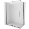 Mexen Velar sliding shower enclosure 140 x 70 cm, frost, gun metal - 871-140-070-31-95