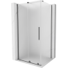 Mexen Velar sliding shower enclosure 140 x 100 cm, frost, gun metal - 871-140-100-31-95