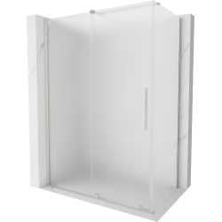 Mexen Velar sliding shower cabin 160 x 80 cm, frost, brushed nickel - 871-160-080-31-97