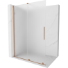 Mexen Velar Walk-in Shower Panel 150 x 200 cm, Frosted 8 mm, Brushed Bronze - 871-150-000-33-65