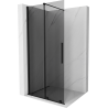 Mexen Velar Walk-in Shower Screen 90 x 200 cm, Graphite 8 mm, Black - 871-090-000-43-70