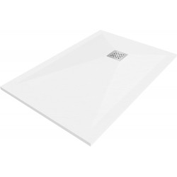 Mexen Stone+ rectangular composite shower tray 130 x 90 cm, White - 44109013