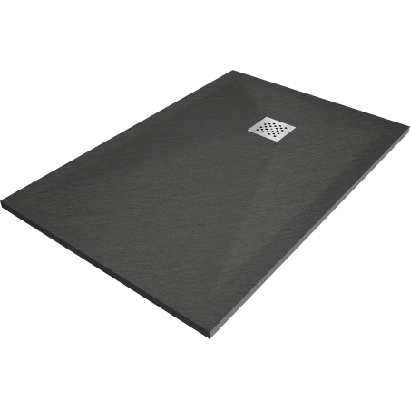 Mexen Stone+ rectangular composite shower tray 90 x 80 cm, Anthracite - 44718090