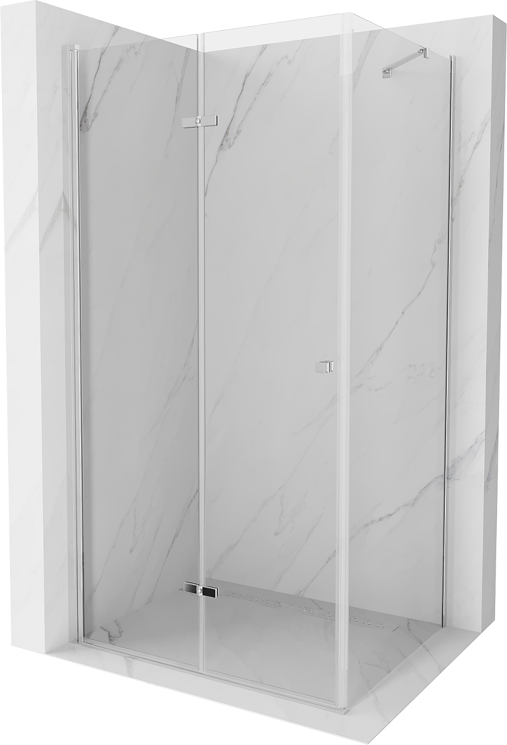 Mexen Lima folding shower cubicle 110 x 70 cm, Transparent, Chrome - 856-110-070-01-00