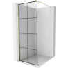 Mexen Kioto shower screen 80 x 200 cm, Transparent/Black pattern 8 mm, Gold - 800-080-101-50-77