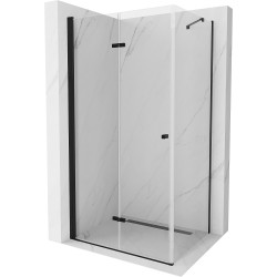 Mexen Lima folding shower cubicle 70 x 100 cm, Transparent, Black - 856-070-100-70-00