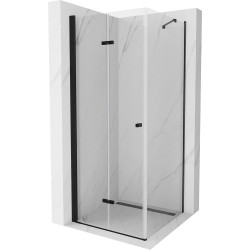 Mexen Lima folding shower cubicle 90 x 90 cm, Transparent, Black - 856-090-090-70-00