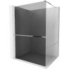 Mexen Kioto+ shower screen with a shelf and rail 90 x 200 cm, Graphite 8 mm, Chrome - 800-090-121-01-40