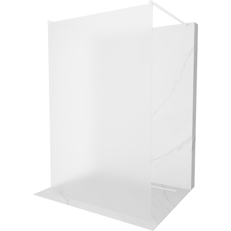 Mexen Kioto free-standing shower screen 110 x 200 cm, Frosted 8 mm, White - 800-110-002-20-30